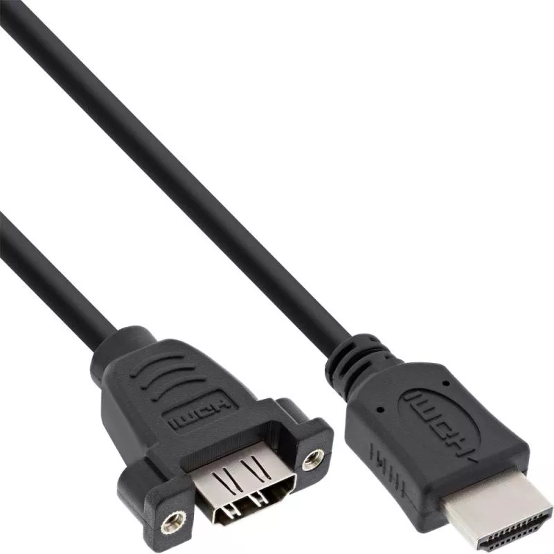 InLine® HDMI 4K2K Adapterkabel zum Einbau HDMI A Stecker/Buchse 0,6m InLine® HDMI 4K2K Adapterkabel zum Einbau HDMI A Stecker/Buchse 0,6m