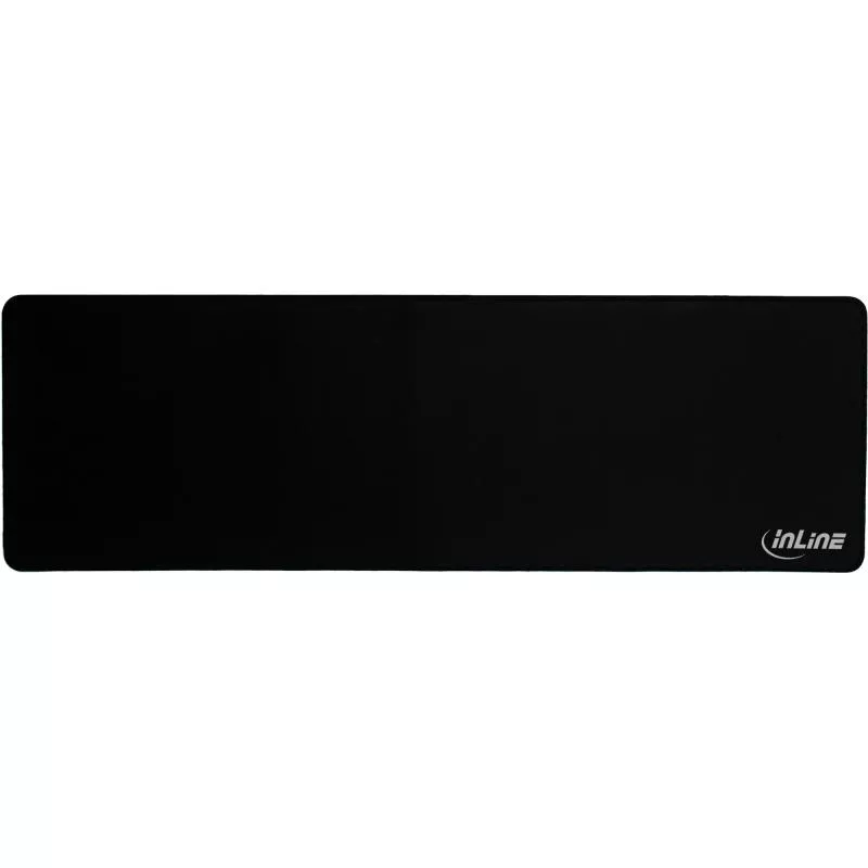InLine® Maus-Pad XL Schreibtischunterlage schwarz 900x400x2mm