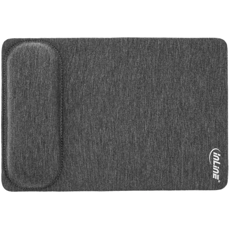 InLine® Mauspad mit Handballenauflage textil schwarz