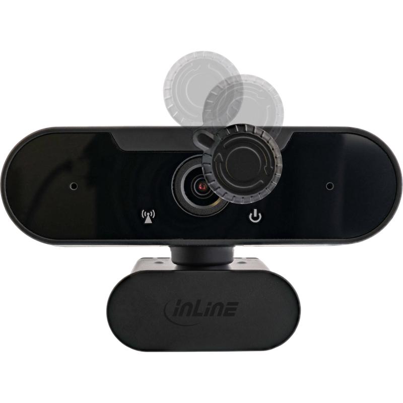 InLine® Webcam FullHD 1920x1080/30Hz mit Autofokus USB-A Anschlusskabel