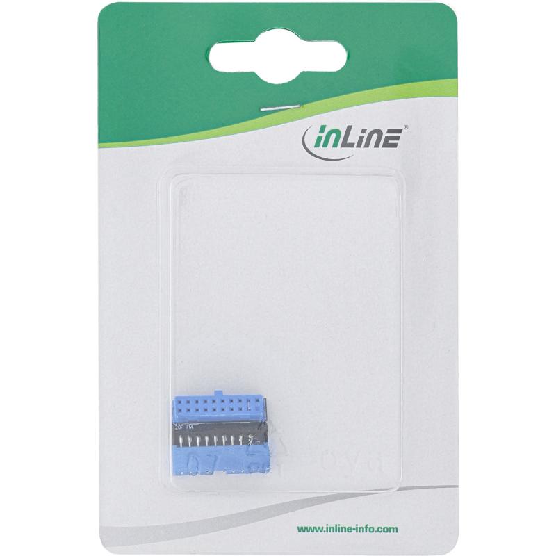 InLine® USB 3.0 Adapter intern Pfostenanschluss Stecker auf Buchse nach oben gewinkelt
