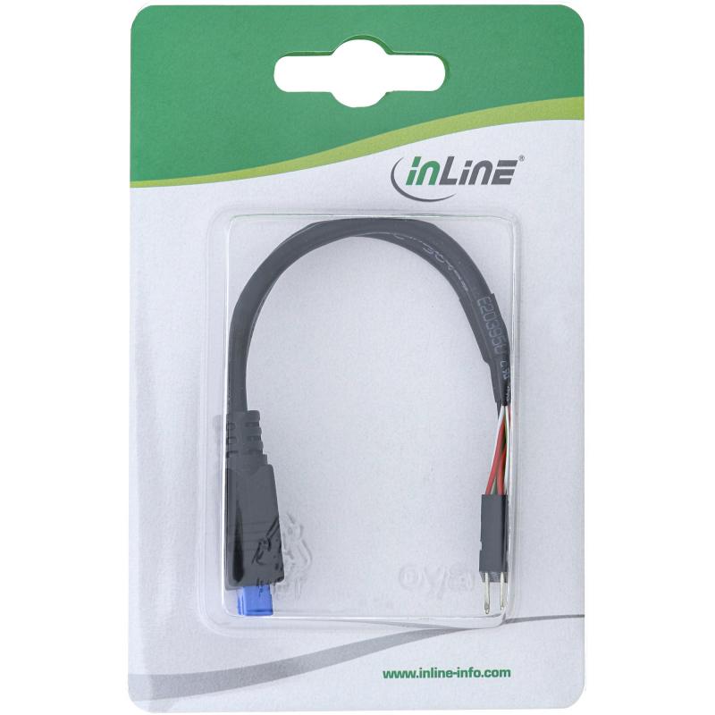 InLine® USB 3.0 zu 2.0 Adapterkabel intern USB 3.0 auf USB 2.0 Pfostenanschluss 0,15m