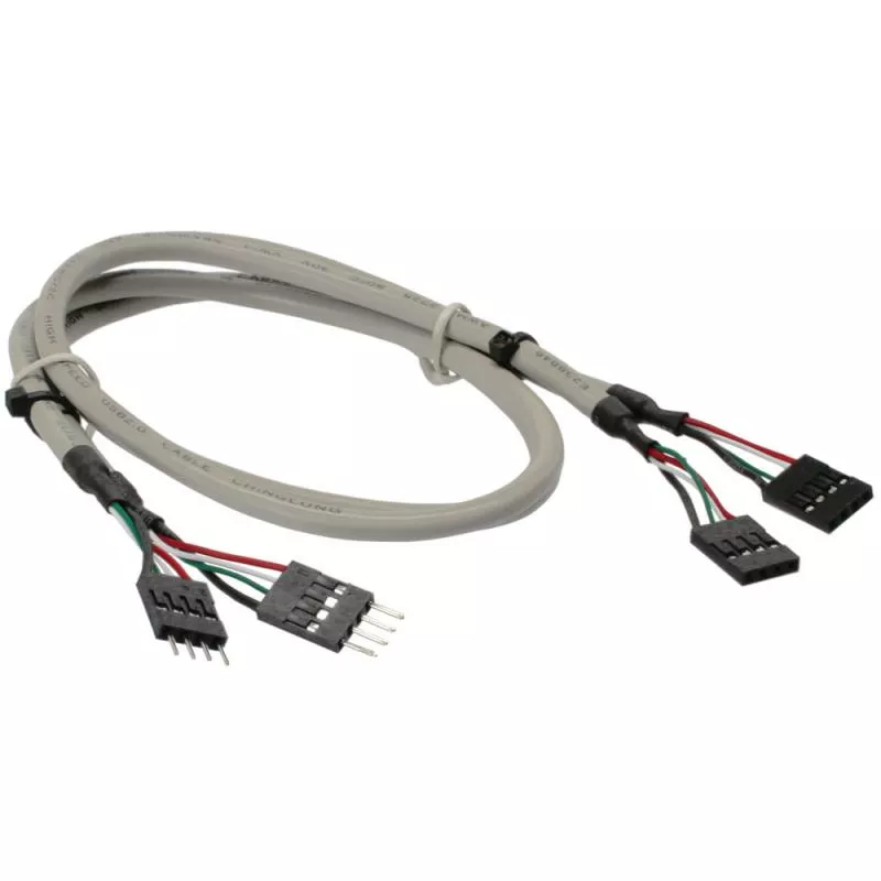InLine® USB 2.0 Verlängerung intern 2x 4pol Pfostenstecker auf Pfostenbuchse 0,6m