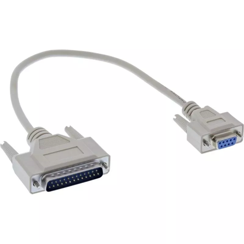 InLine® Serielles Adapter-Kabel 9pol Buchse an 25pol Stecker 0,33m