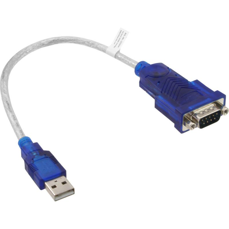 InLine® USB zu Seriell Adapterkabel, Stecker A an 9pol Sub D Stecker
