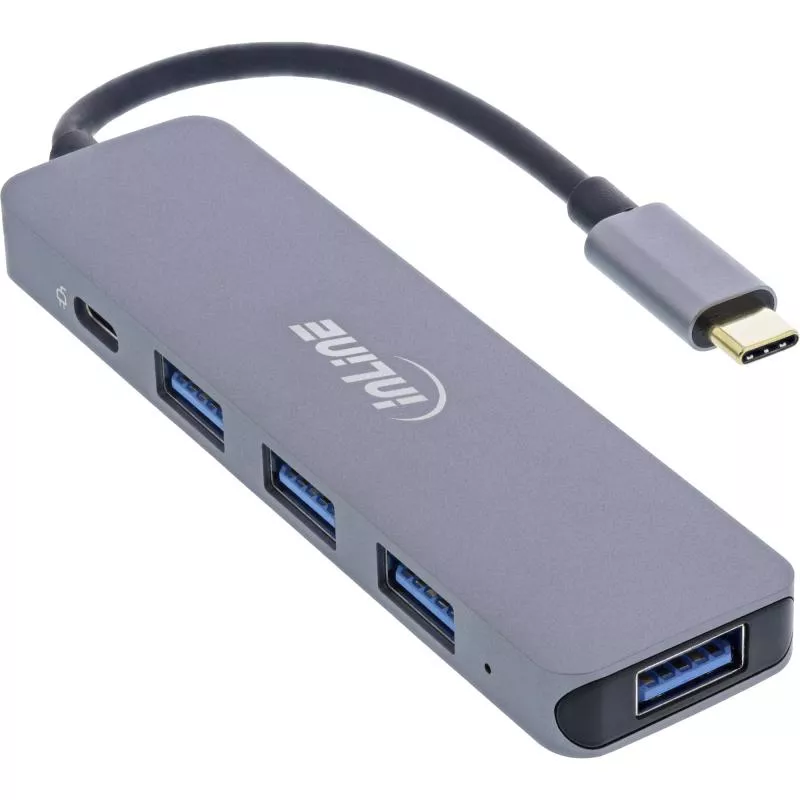 InLine® USB 3.2 USB-Typ C Multi Hub (4x USB-A 5Gb/s + USB Typ-C (Data/PD 87W), OTG, Aluminiumgehäuse InLine® USB 3.2 USB-Typ C Multi Hub (4x USB-A 5Gb/s + USB Typ-C (Data/PD 87W), OTG, Aluminiumgehäuse