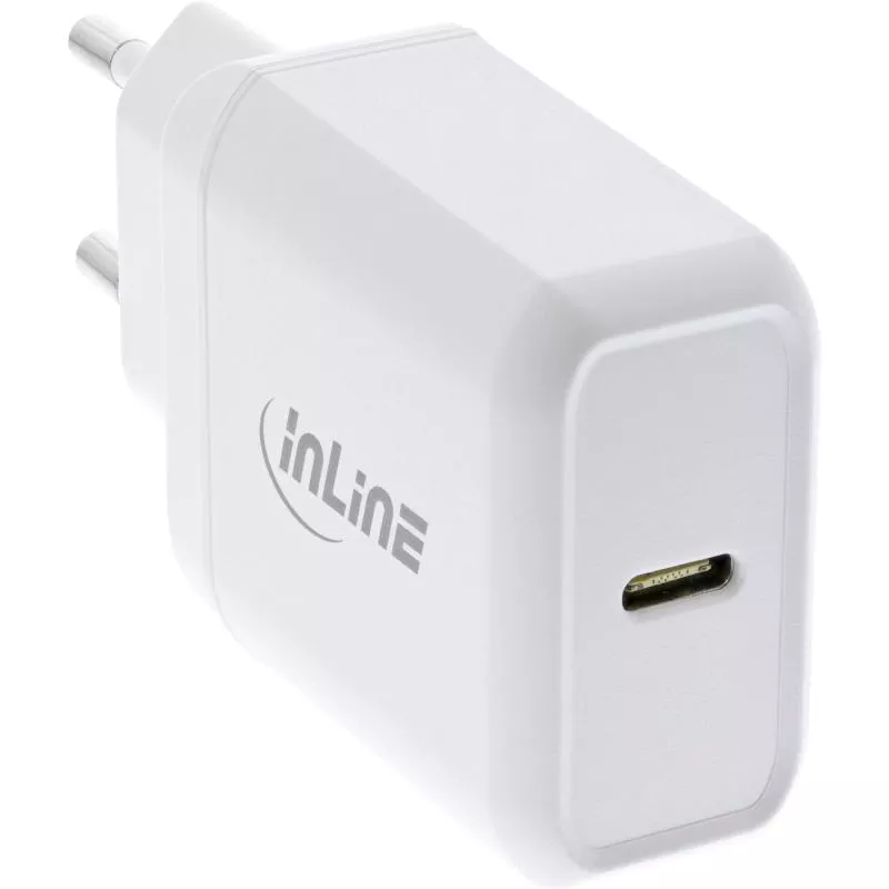 InLine® USB PD Netzteil Ladegerät Single USB Typ-C Power Delivery 25W weiß