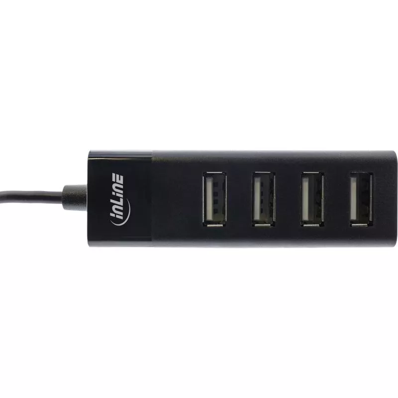 InLine® USB 2.0 Hub 4 Port schwarz Kabel 30cm