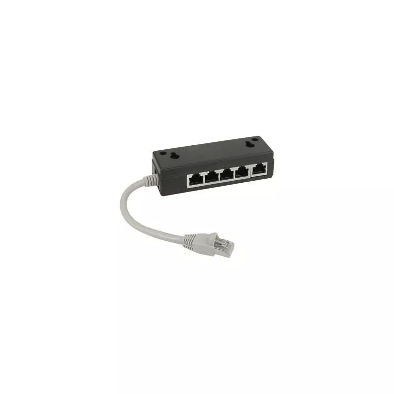 ISDN Verteiler – 5x RJ45 Buchse, 15cm Kabel mit Endwiderständen ISDN Verteiler – 5x RJ45 Buchse, 15cm Kabel mit Endwiderständen