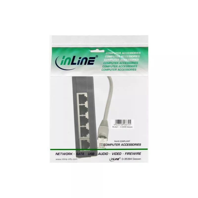 ISDN Verteiler – 5x RJ45 Buchse, 15cm Kabel mit Endwiderständen ISDN Verteiler – 5x RJ45 Buchse, 15cm Kabel mit Endwiderständen