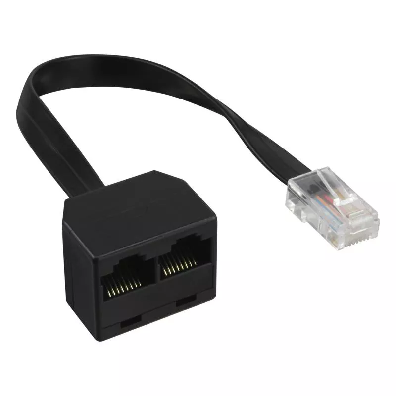 InLine® ISDN Verteiler 1x RJ45 St an 2x RJ45 Bu (8P8C) mit 15cm Kabel ohne Endwiderstände InLine® ISDN Verteiler 1x RJ45 St an 2x RJ45 Bu (8P8C) mit 15cm Kabel ohne Endwiderstände