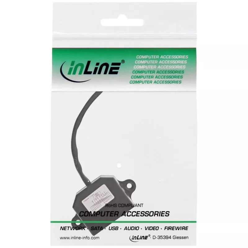 InLine® ISDN Verteiler 2x RJ45 Buchse 15cm Kabel mit Endwiderständen montierbar InLine® ISDN Verteiler 2x RJ45 Buchse 15cm Kabel mit Endwiderständen montierbar