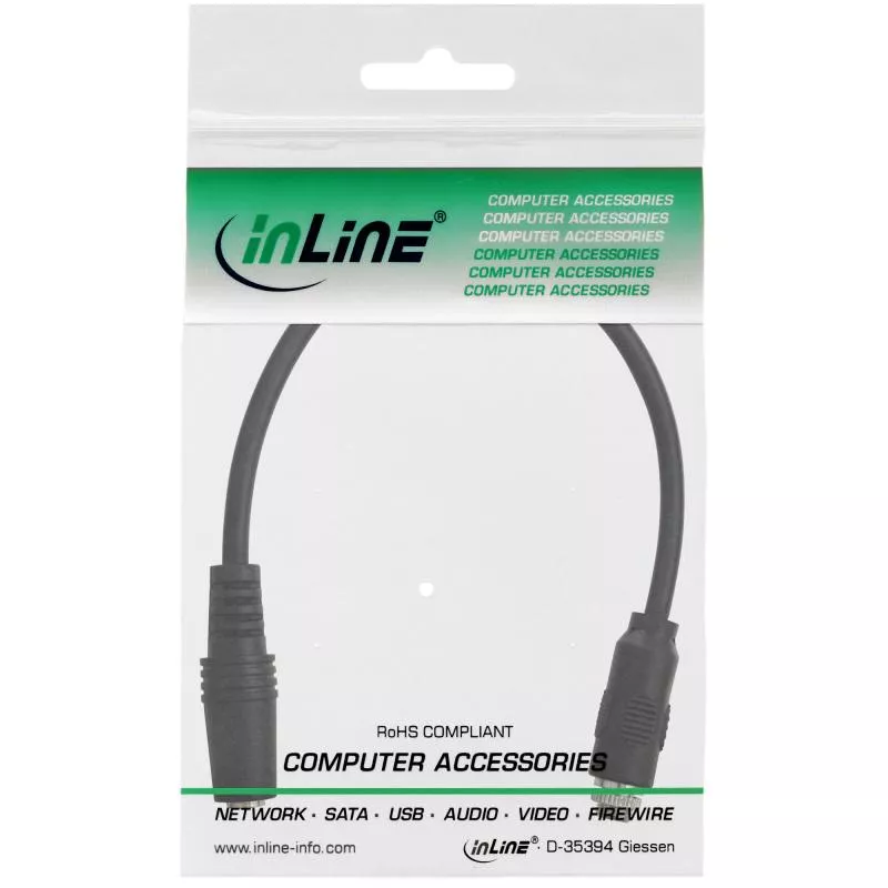 InLine® Audio Adapterkabel zum Einbau 1x mit Gewinde 3,5mm Stereo Buchse/Buchse 0,2m InLine® Audio Adapterkabel zum Einbau 1x mit Gewinde 3,5mm Stereo Buchse/Buchse 0,2m