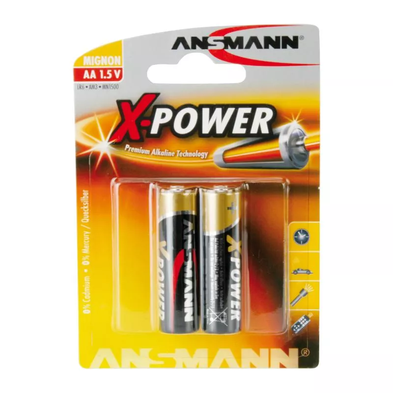 ANSMANN 5015613 Alkaline Batterie Mignon AA 2er-Pack