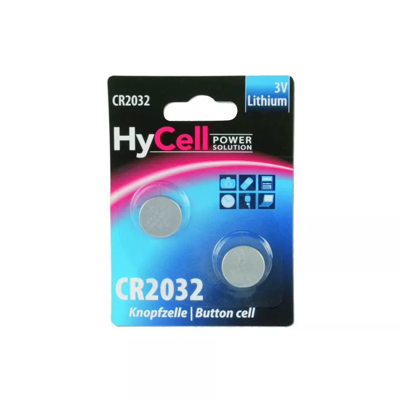 ANSMANN 5020202 Knopfzelle CR2032 HyCell 3V Lithium Mainboardbatterie 2er-Pack