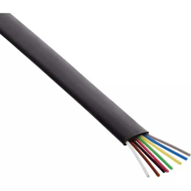 Modularkabel 8-adrig – Flachband, schwarz, 100 m Ring Modularkabel 8-adrig – Flachband, schwarz, 100 m Ring