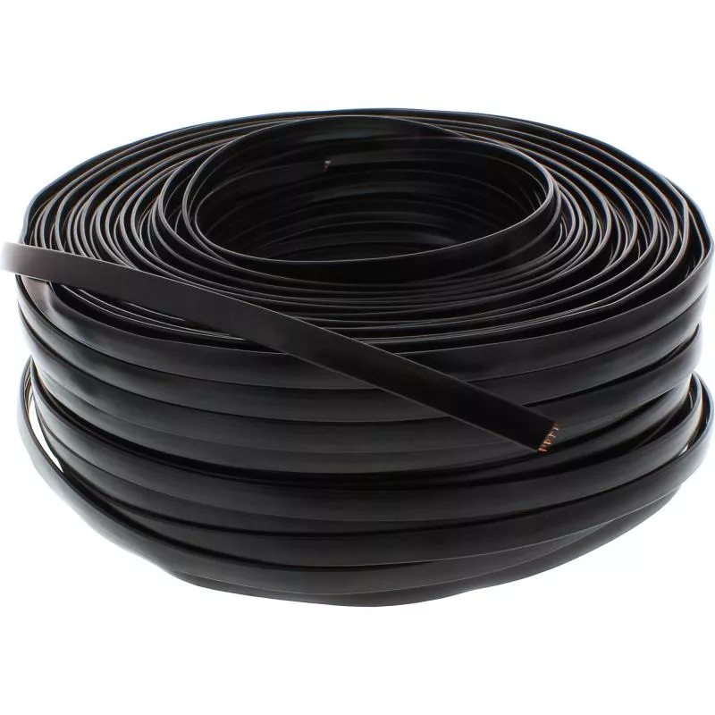 Modularkabel 8-adrig – Flachband, schwarz, 100 m Ring Modularkabel 8-adrig – Flachband, schwarz, 100 m Ring