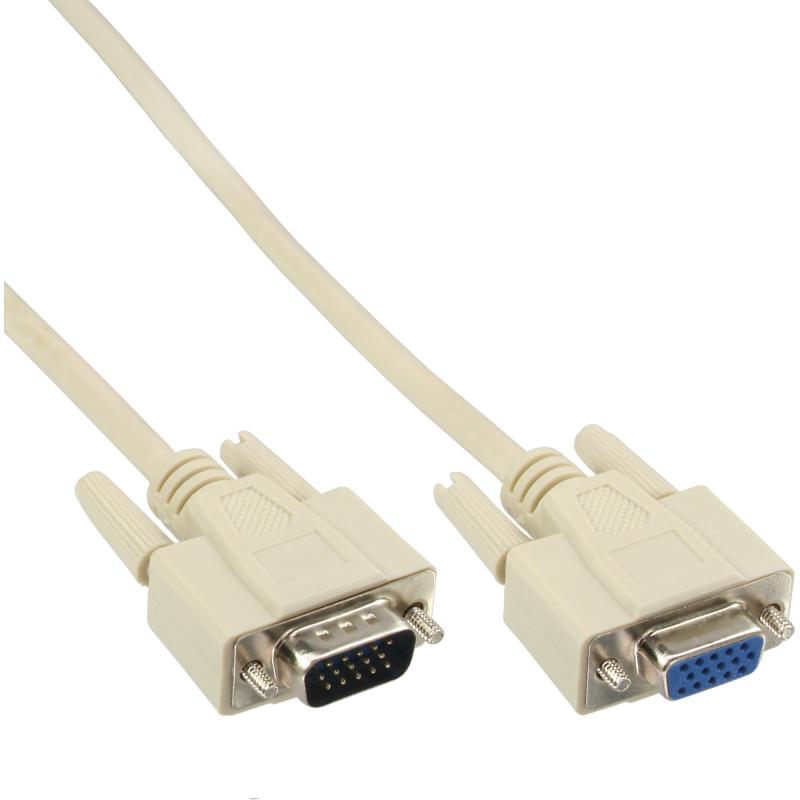 InLine® VGA Verlängerung 15pol HD Stecker / Buchse