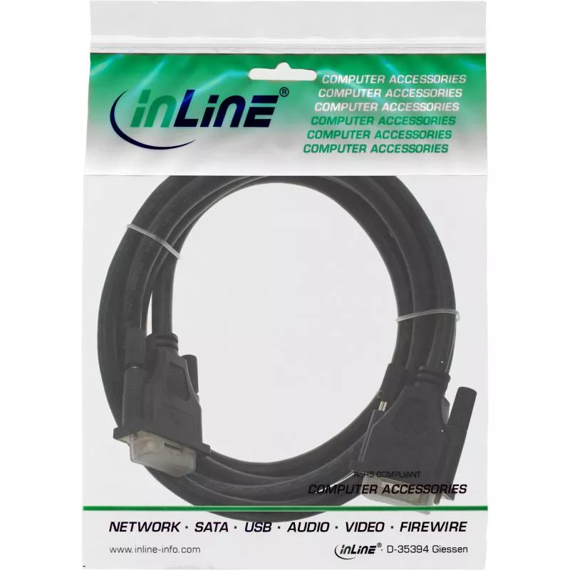 InLine® DVI-D Kabel digital 24+1 Stecker / Stecker Dual Link 2m