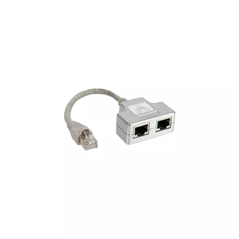 InLine® ISDN Port-Doppler 1x RJ45 Stecker an 2x RJ45 Buchse mit Kabel InLine® ISDN Port-Doppler 1x RJ45 Stecker an 2x RJ45 Buchse mit Kabel