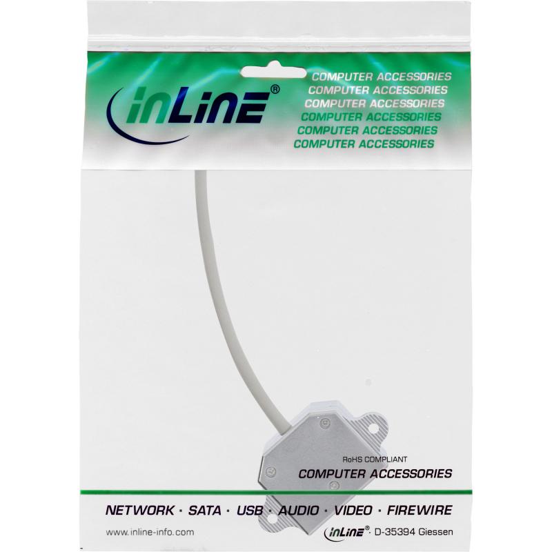 InLine® ISDN Port-Doppler 1x RJ45 Stecker an 2x RJ45 Buchse mit Kabel