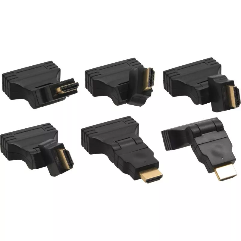 InLine® HDMI-DVI Adapter 19pol St auf 24+1 Bu mit 180° Winkel vergoldete Kontakte
