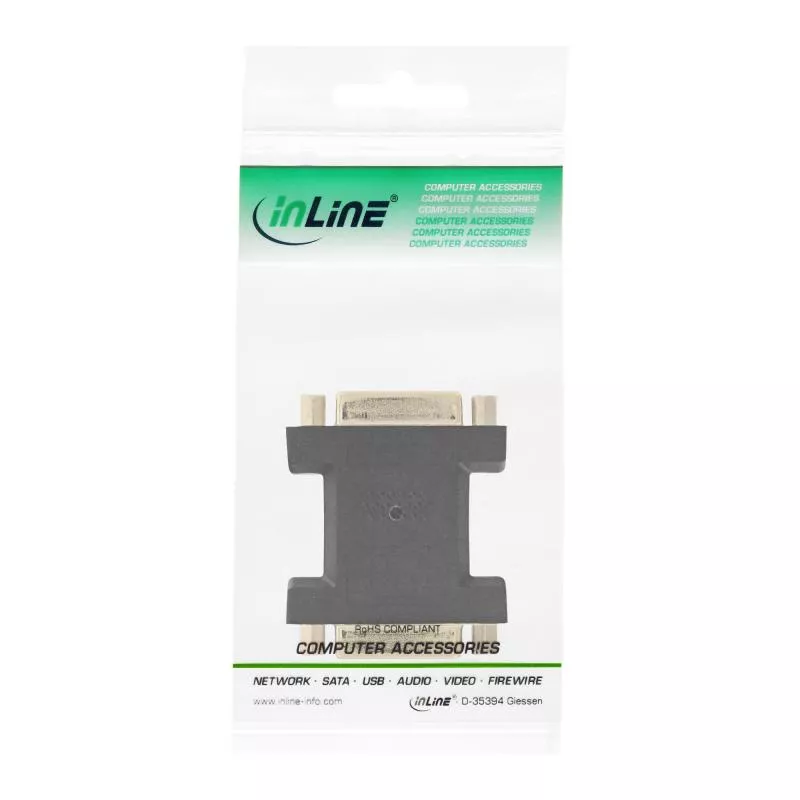 InLine® DVI-D Adapter Digital 24+1 Buchse / Buchse (Kupplung) InLine® DVI-D Adapter Digital 24+1 Buchse / Buchse (Kupplung)