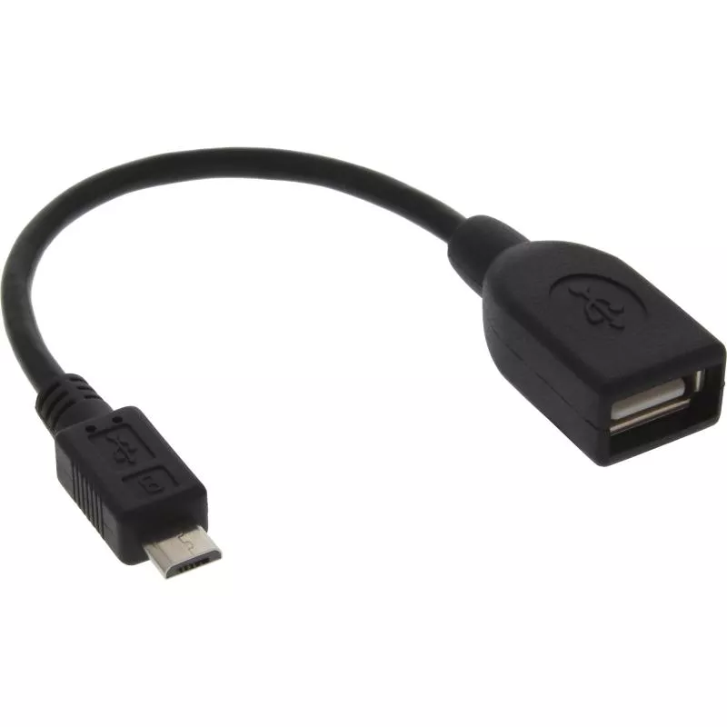 InLine® Micro-USB OTG Adapterkabel Micro-B Stecker an USB A Buchse 0,15m