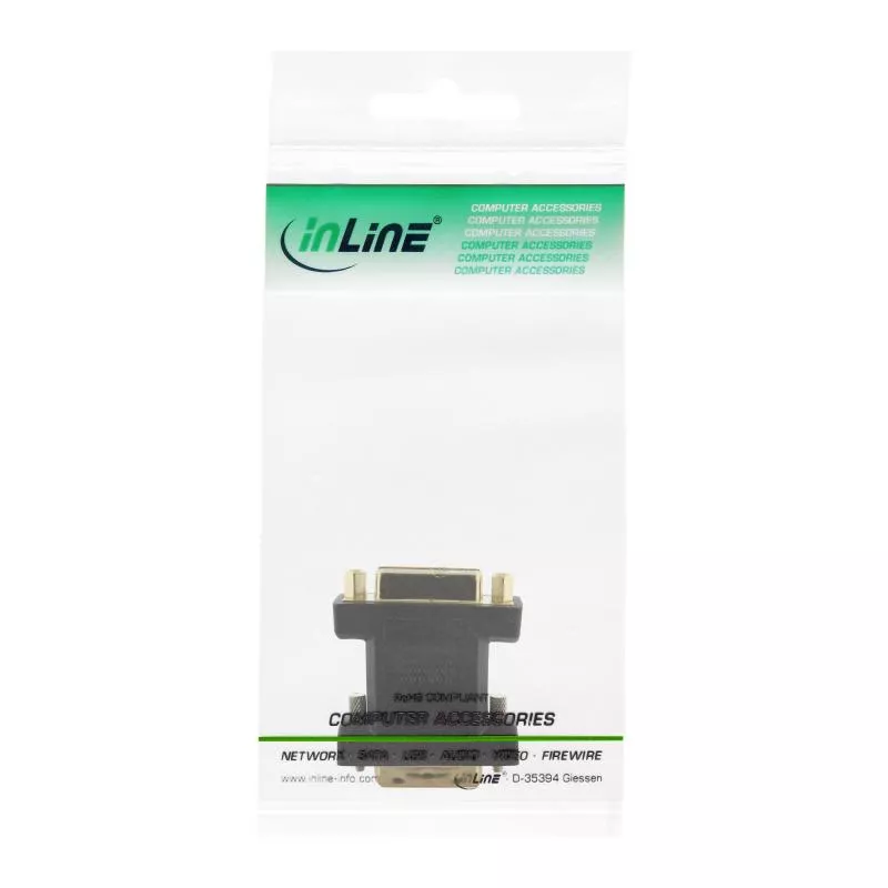 InLine® DVI-D Adapter Digital 24+5 Buchse an DVI-D 24+1 Stecker verg. Kontakte InLine® DVI-D Adapter Digital 24+5 Buchse an DVI-D 24+1 Stecker verg. Kontakte