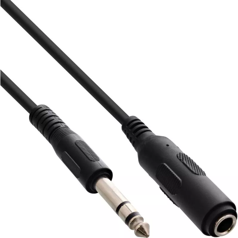 InLine® Klinke Verlängerung 6,3mm Klinke Stecker / Buchse Stereo 5m
