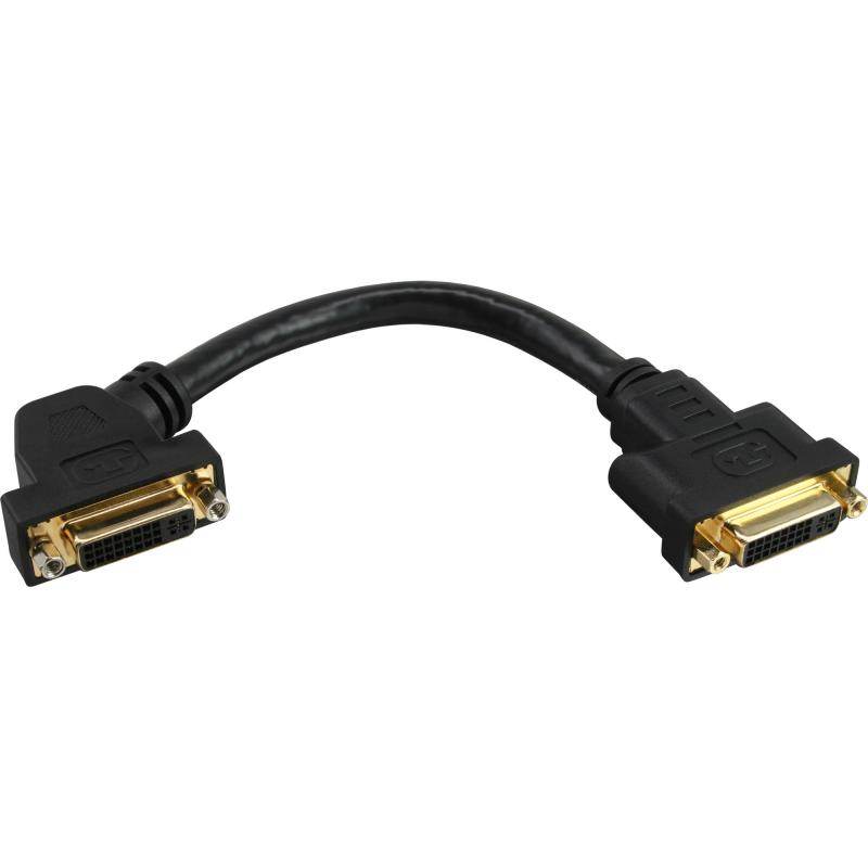 DVI-I Einbauadapterkabel – DVI-I Buchse auf Einbaubuchse, 0,2 m