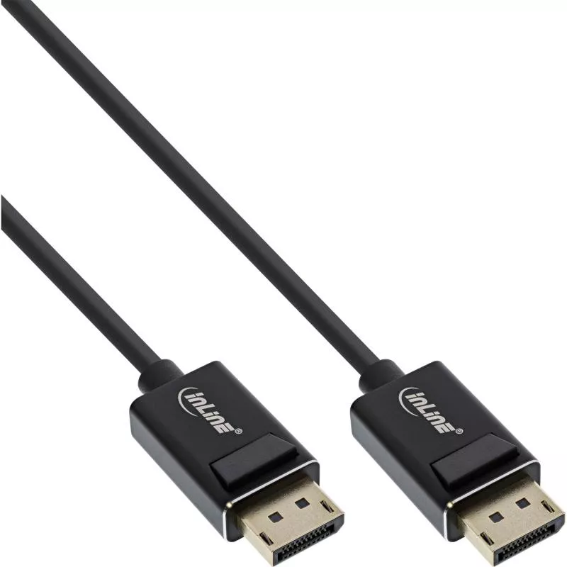 InLine® DisplayPort 2.0 Kabel 8K4K UHBR schwarz vergoldete Kontakte