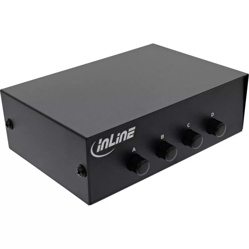 InLine® Seriell-Umschalter manuell 4-fach RS232 9-polig Sub-D InLine® Seriell-Umschalter manuell 4-fach RS232 9-polig Sub-D