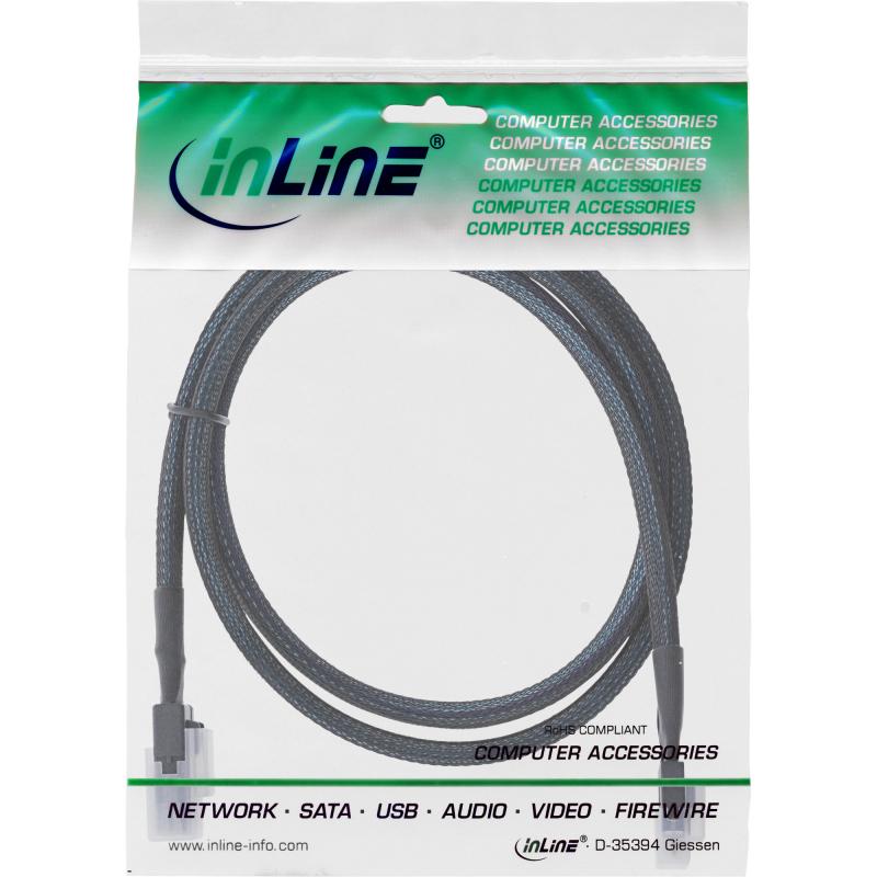 InLine® Slim SAS Kabel SFF-8654 zu Mini SAS SFF-8087 12Gb/s 0,5m