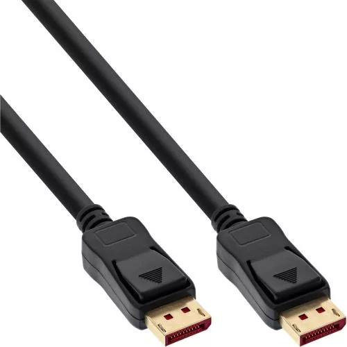 25er Bulk-Pack InLine® DisplayPort 1.4 Kabel 8K4K schwarz vergoldete Kontakte 2m