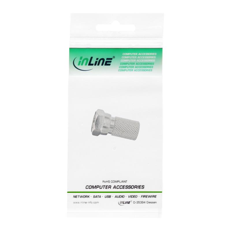 InLine® F-Stecker für Koaxialkabel mit Aussenmantel 7,0mm