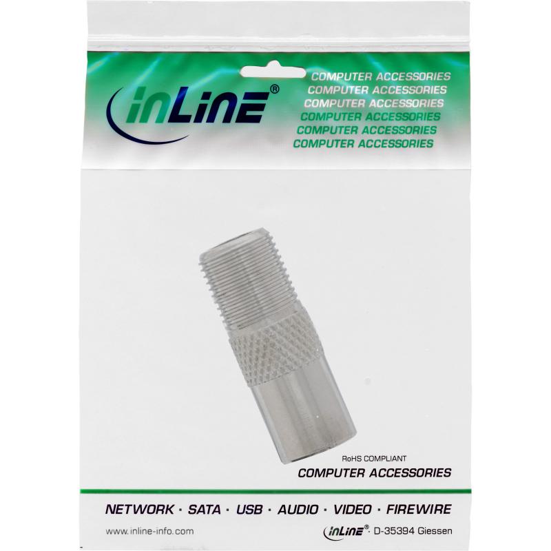 InLine® Koaxial Adapter IEC- Stecker (Antenne) auf F-Buchse InLine® Koaxial Adapter IEC- Stecker (Antenne) auf F-Buchse