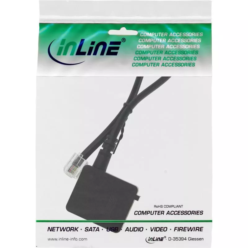 InLine® TAE Adapterkabel RJ11 Stecker auf TAE-F Buchse 0,2m InLine® TAE Adapterkabel RJ11 Stecker auf TAE-F Buchse 0,2m