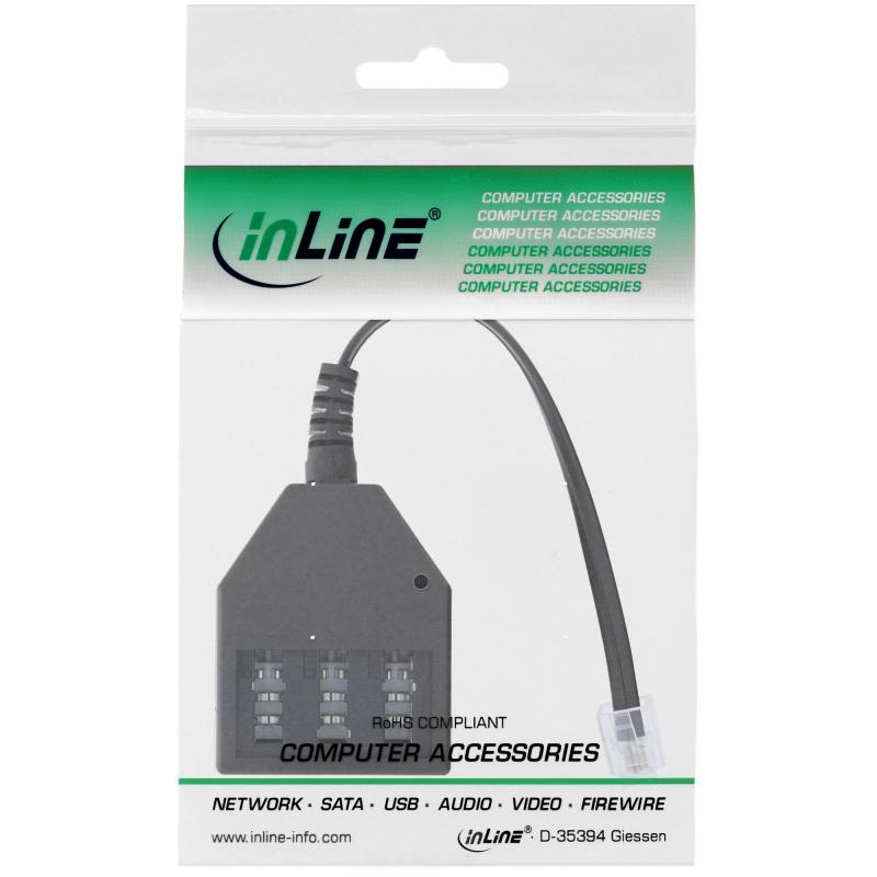 InLine® TAE Adapterkabel RJ11 (6P4C) Stecker auf TAE NFN Buchse