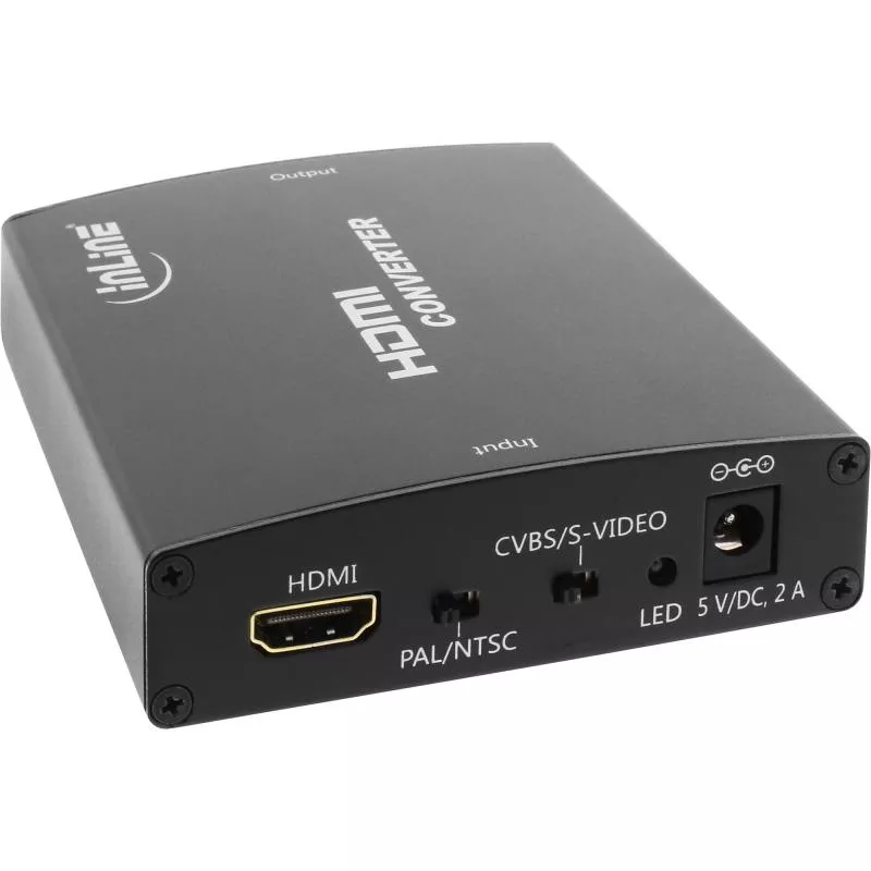 InLine® Konverter HDMI zu Composite/S-Video mit Audio Eingang HDMI Ausgang: Cinch S-Video und Audio Cinch