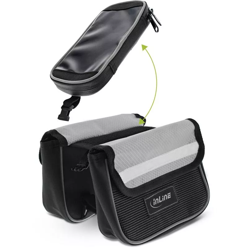 InLine® Sport Fahrradtasche Multi zur Montage auf den Rahmen schwarz