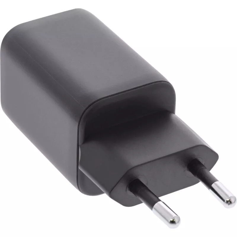 InLine® USB Netzteil Ladegerät USB-A + USB Typ-C 33W Power Delivery + Quick Charge schwarz