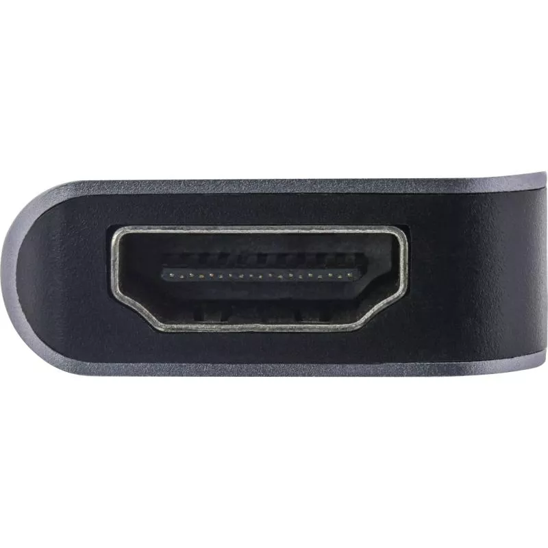 InLine® Multifunktions-Hub USB 3.2 Gen.1 2x USB-A 5Gb/s + HDMI 4K/30Hz + USB Typ-C PD 87W Aluminium grau