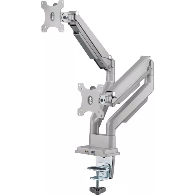 InLine® Tischhalterung mit Lifter und USB/Audio beweglich für zwei Monitore bis 81cm (32") max. 9kg InLine® Tischhalterung mit Lifter und USB/Audio beweglich für zwei Monitore bis 81cm (32") max. 9kg