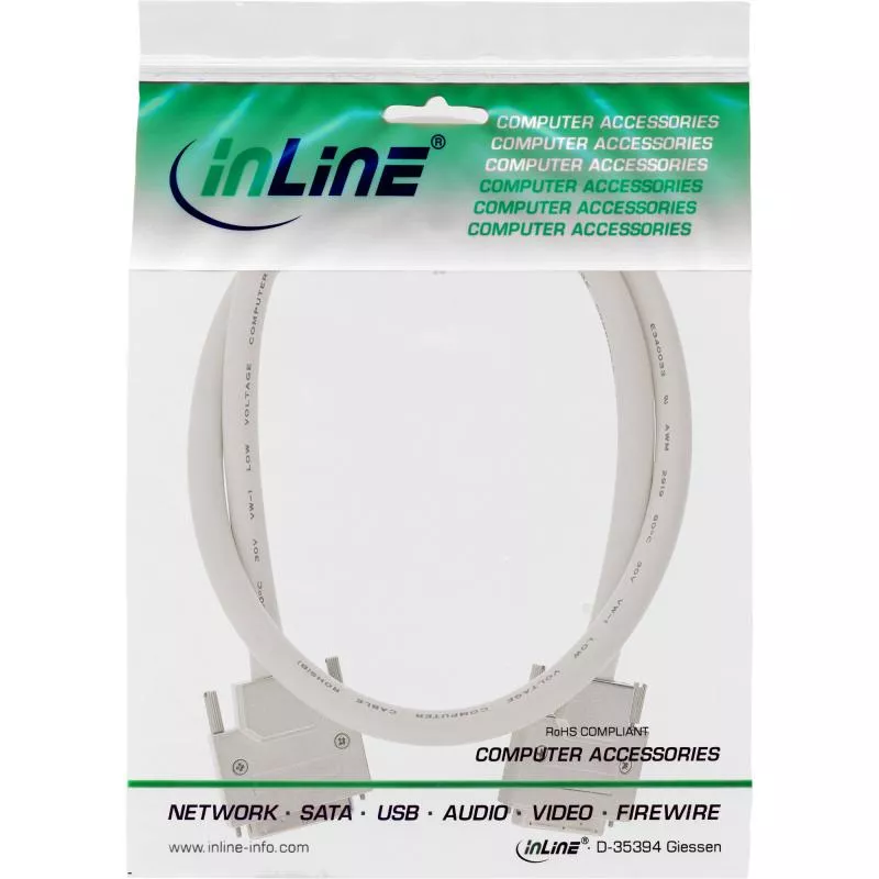 InLine® SCSI U320 Kabel 68pol micro Centronics (VHD) Stecker / Stecker 0,9m InLine® SCSI U320 Kabel 68pol micro Centronics (VHD) Stecker / Stecker 0,9m