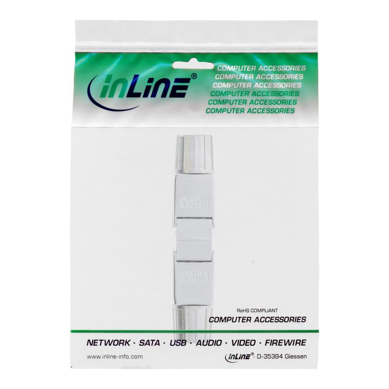 InLine® Kabelverbinder Cat.6A mit LSA-Technik geschirmt flach