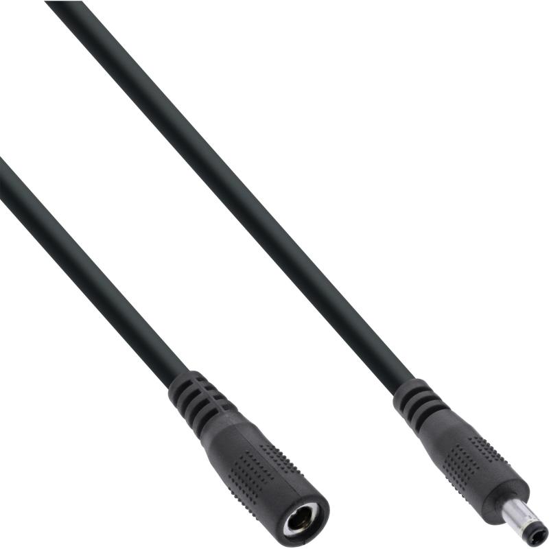 InLine® DC Verlängerungskabel DC Stecker/Buchse 4,0x1,7mm AWG 18 schwarz