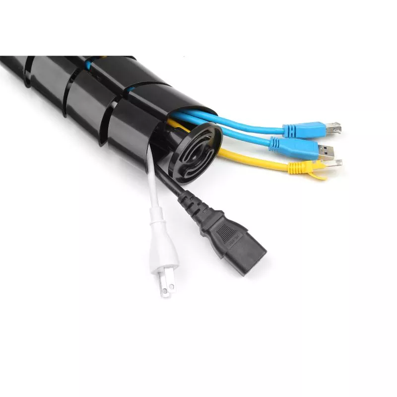 Flexibler Kabelkanal mit Tischbefestigung – 2-Kammer-System – bis 0,80 m – schwarz Flexibler Kabelkanal mit Tischbefestigung – 2-Kammer-System – bis 0,80 m – schwarz