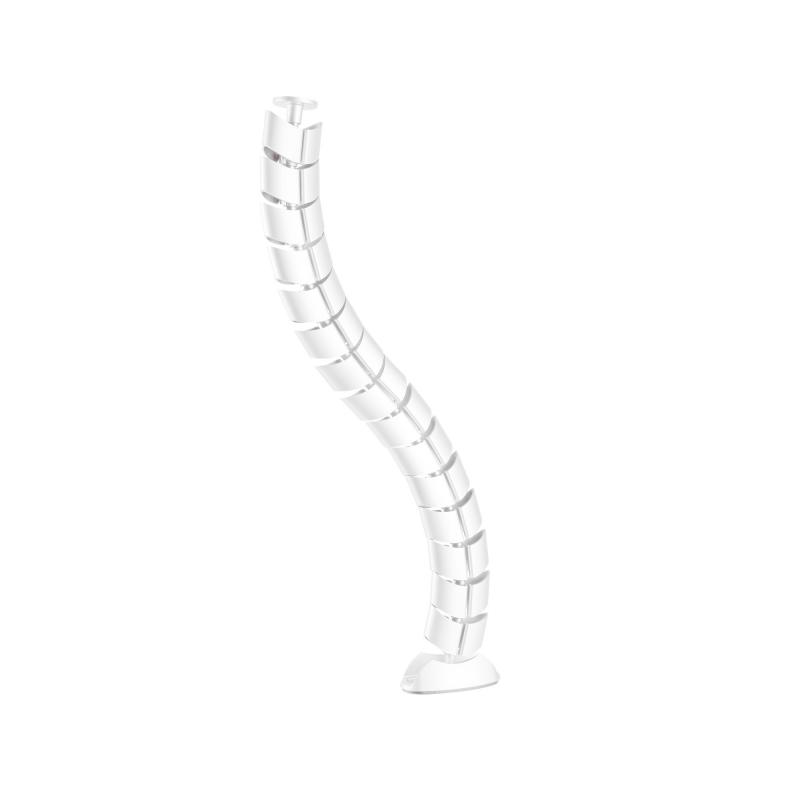 InLine® Kabelkanal flexibel vertikal für Tische 2 Kammern 0,80m weiß