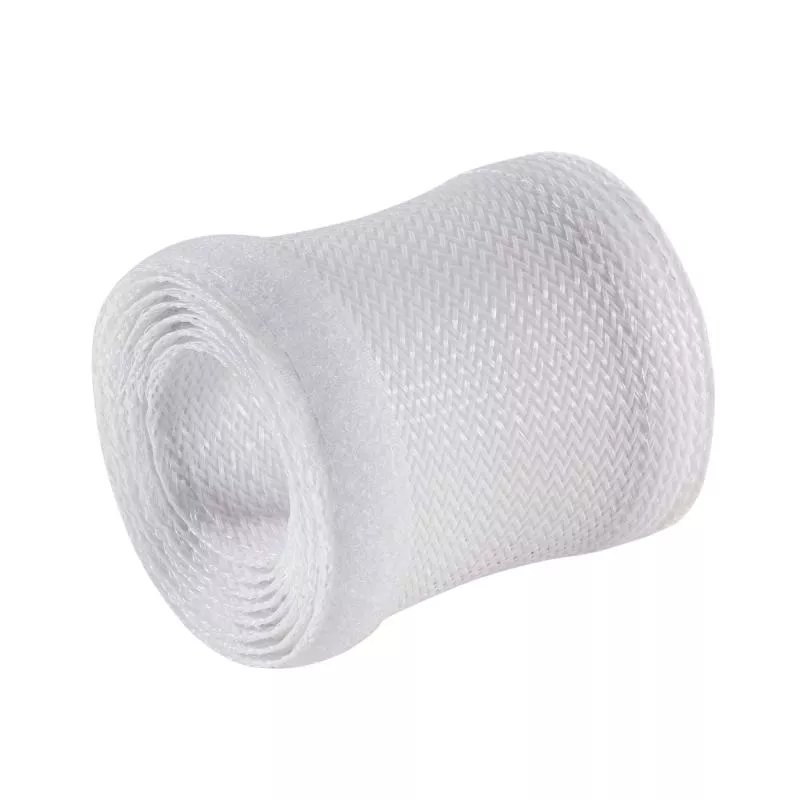 Kabelschlauch Gewebeschlauch – 1 m x 25 mm – Weiß – mit Klettverschluss Kabelschlauch Gewebeschlauch – 1 m x 25 mm – Weiß – mit Klettverschluss